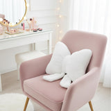 Plush Bow Pillow for Glam, Girly Bedrooms Pink White Black Bow Cushion