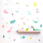 49Pcs/Set Cartoon Dinosaur Wall Stickers