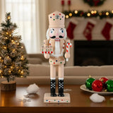 Gingerbread Candy Nutcracker Hand-Painted Wooden Christmas Decor 25 Cm Tall Christmas Home Decor