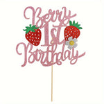 1st Birthday Strawberry Cake Topper