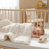 Vintage Bunny Crib Bedding Set: Muslin-Feel Quilt & Pillow
