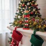 Christmas Elf Nutcracker – Hand-Painted Wooden Holiday Decoration | Festive Christmas Decor | Gift for Kids & Collectors