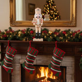 Gingerbread Candy Nutcracker Hand-Painted Wooden Christmas Decor 25 Cm Tall Christmas Home Decor