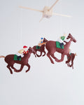Felt Horse and Rider Baby Crib Mobile, Felt Nursery Decor, Order Your Color