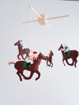 Felt Horse and Rider Baby Crib Mobile, Felt Nursery Decor, Order Your Color
