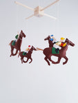 Felt Horse and Rider Baby Crib Mobile, Felt Nursery Decor, Order Your Color
