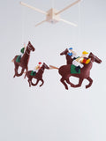 Felt Horse and Rider Baby Crib Mobile, Felt Nursery Decor, Order Your Color