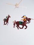 Felt Horse and Rider Baby Crib Mobile, Felt Nursery Decor, Order Your Color