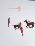 Felt Horse and Rider Baby Crib Mobile, Felt Nursery Decor, Order Your Color