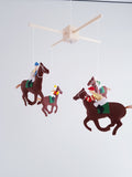 Felt Horse and Rider Baby Crib Mobile, Felt Nursery Decor, Order Your Color