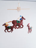 Felt Horse and Rider Baby Crib Mobile, Felt Nursery Decor, Order Your Color