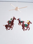 Felt Horse and Rider Baby Crib Mobile, Felt Nursery Decor, Order Your Color