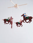 Felt Horse and Rider Baby Crib Mobile, Felt Nursery Decor, Order Your Color