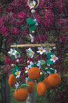 Tangerine Orange Felt Crib Mobile, Clementine Nursery