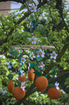 Tangerine Orange Felt Crib Mobile, Clementine Nursery