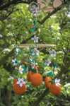 Tangerine Orange Felt Crib Mobile, Clementine Nursery