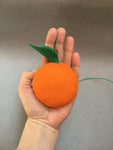Tangerine Orange Felt Crib Mobile, Clementine Nursery