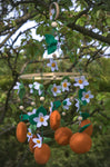 Tangerine Orange Felt Crib Mobile, Clementine Nursery