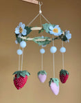 Baby Mobile with Strawberries and Wildflowers