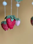 Baby Mobile with Strawberries and Wildflowers