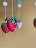 Baby Mobile with Strawberries and Wildflowers