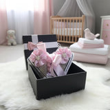 Pink Satin Rhinestone Baby Sneakers