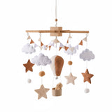 Hot-Air Balloon Baby Mobile with Teddy — Clouds, Stars & Bunting