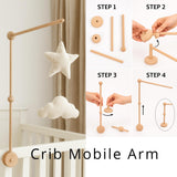 Hot-Air Balloon Baby Mobile with Teddy — Clouds, Stars & Bunting