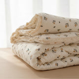 Vintage Floral Muslin Crib Bedding Set with Pillow 
