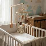 Hot-Air Balloon Baby Mobile with Teddy — Clouds, Stars & Bunting