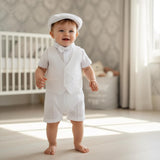 Baby Boy Vest Outfit Set – Christening • Ring Bearer • First Birthday