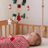 Christmas Baby Mobile – Handmade Felt Crib Mobile with Santa Gifts Christmas Trees & Holiday Decor | Baby’S First Christmas Gift