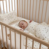 Vintage Floral Muslin Crib Bedding Set with Pillow 