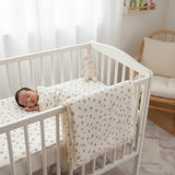 Vintage Floral Muslin Crib Bedding Set with Pillow 