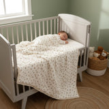 Vintage Floral Muslin Crib Bedding Set with Pillow 