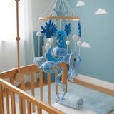 Coastal Ocean Themed Baby Blue Mobile 