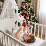 Christmas Baby Mobile – Handmade Felt Crib Mobile with Santa Gifts Christmas Trees & Holiday Decor | Baby’S First Christmas Gift