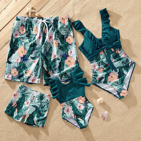 Matching Family Hawaiian Swimsuits