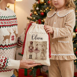 Personalized Vintage Nutcracker & Ballerina Christmas Sack