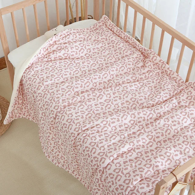 Pink Leopard Infant Baby Blanket – Cozy Nursery - Main Image