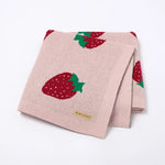 Strawberry Infant Knitted Baby Blanket