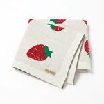 Strawberry Infant Knitted Baby Blanket