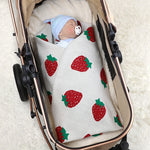 Strawberry Infant Knitted Baby Blanket