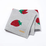 Strawberry Infant Knitted Baby Blanket