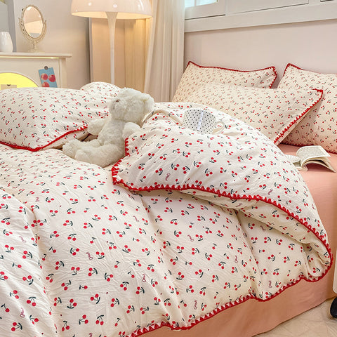 Cherry Toddler Bedding Set