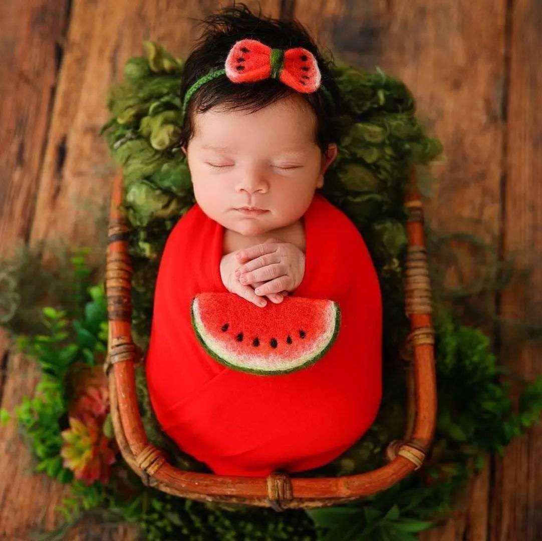 Watermelon Baby Newborn Wraps for Photography Bundle – Cozy Nursery