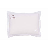 WASHED COTTON PILLOW "OH GIRL"