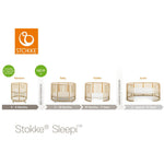 Stokke Sleepi Mini Crib Bundle with Mattress & Drape Rod- White - Cozy Nursery