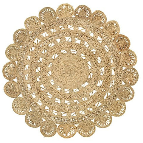 Natural Round Jute 6 ft Area Rug