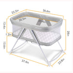 2in1 Staionary&Rock Mode Bassinet One-Second Fold Travel Crib Portable Newborn Baby,Gray - Cozy Nursery